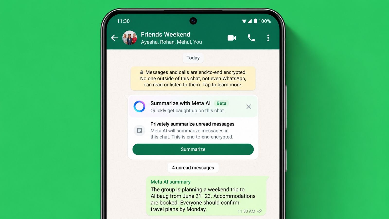 WhatsApp Message Summaries